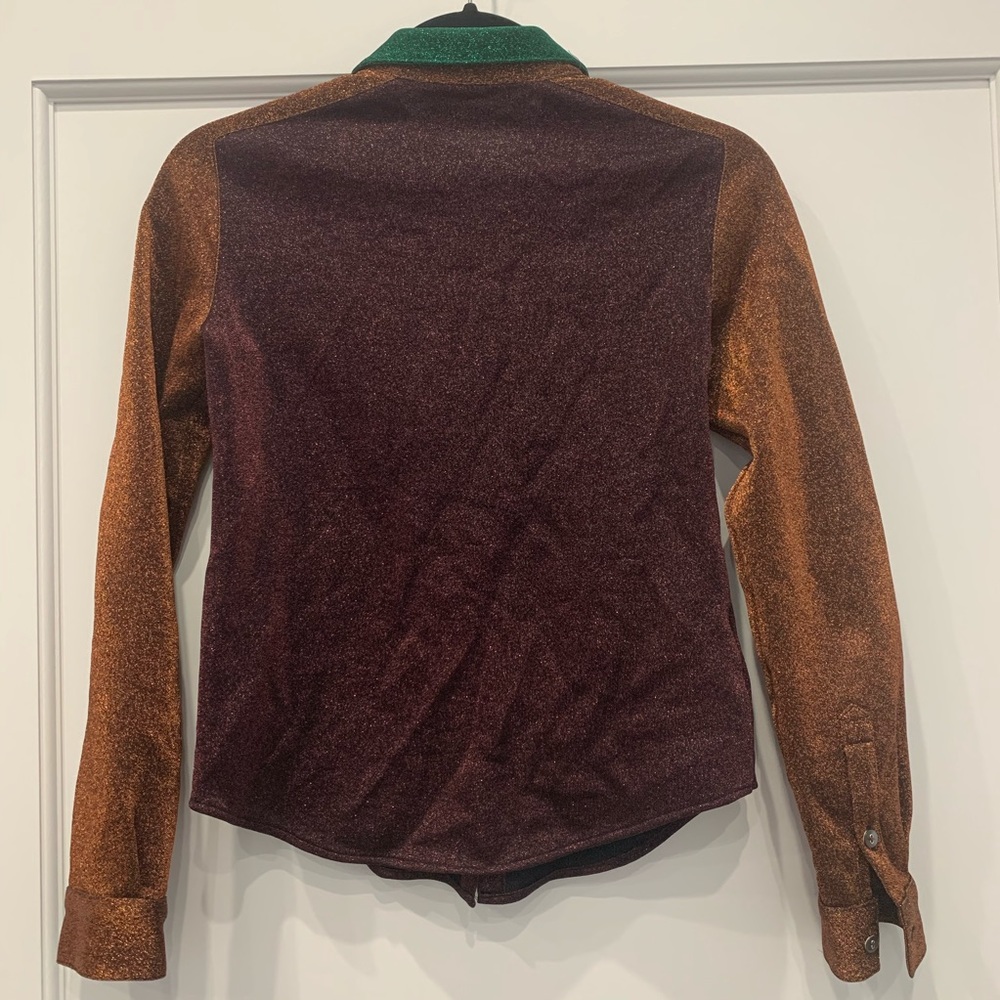OPENING CEREMONY Glitter Color Block Button Down - Picture 4 of 4